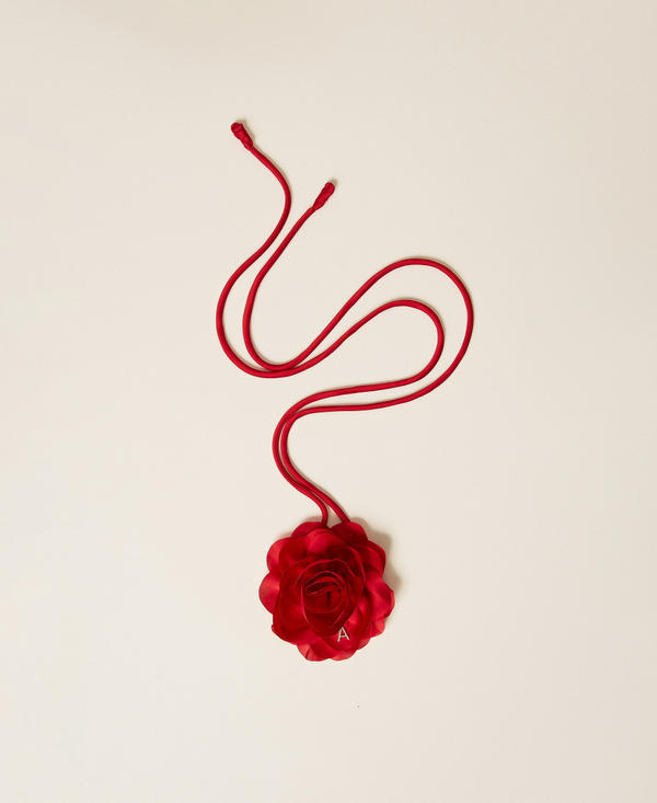 Choker with satin flower
