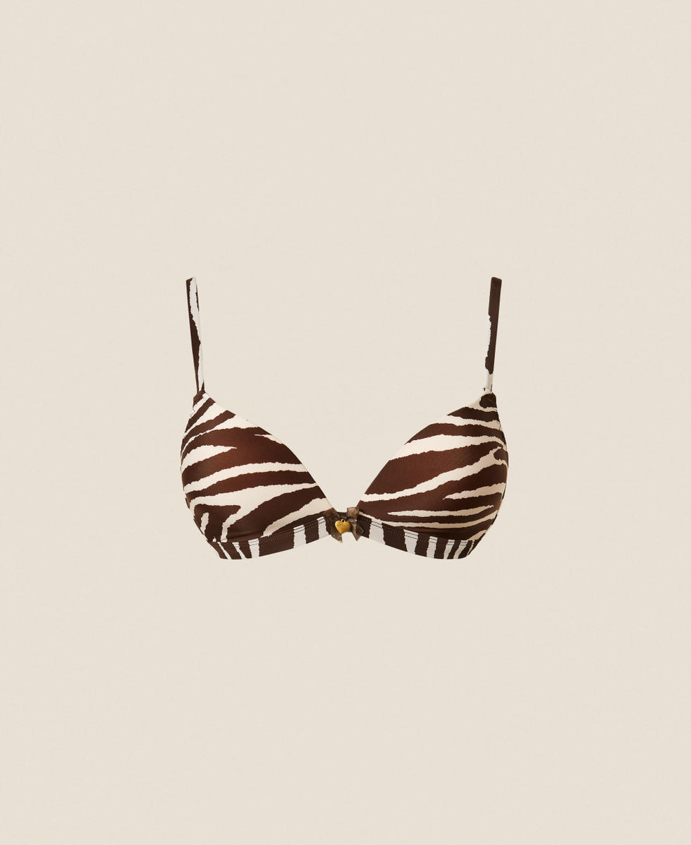 Soutien-gorge triangle avec imprimé animalier