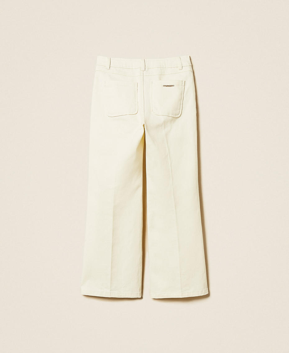Pantaloni in bull stretch Off White Bambina 261GJ2107_00526_S1