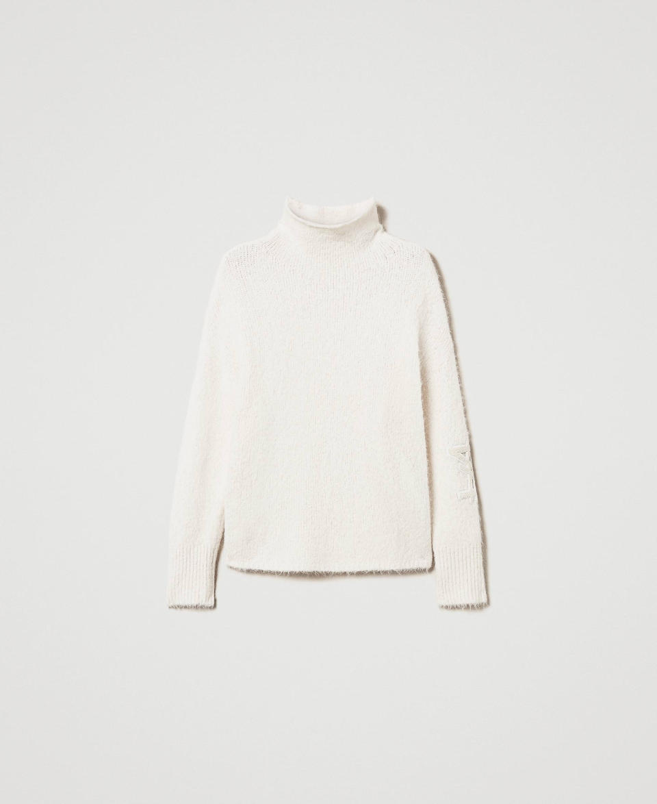 MYFO alpaca blend jumper White Snow Woman 242AQ3410_00282_S0