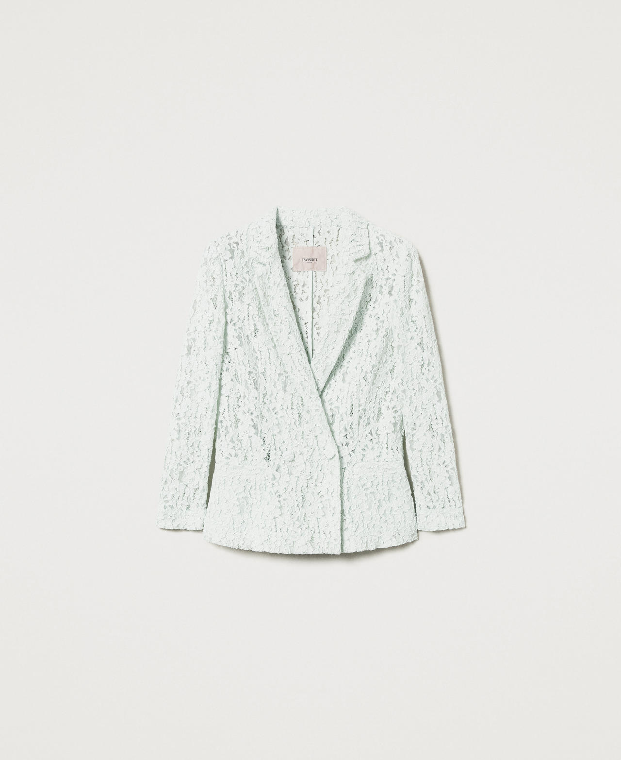 Floral lace blazer Water Green Woman 251TT2012_12371_0S