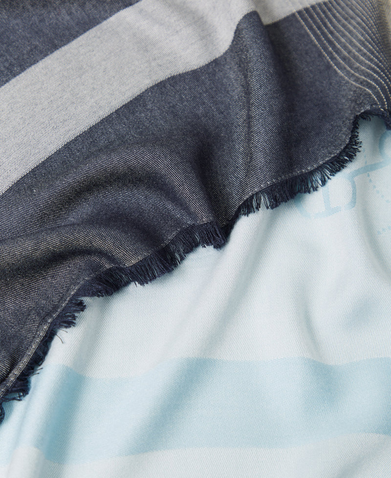 Fadeout jacquard keffiyeh with Oval T Fading Jacquard Night Airy Blue Woman 251TA4260_12217_02