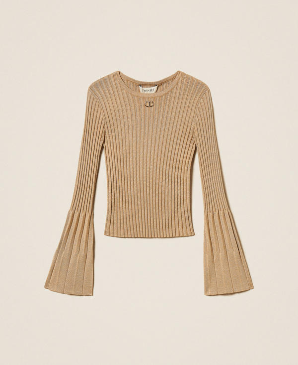 Pull plissé avec lurex