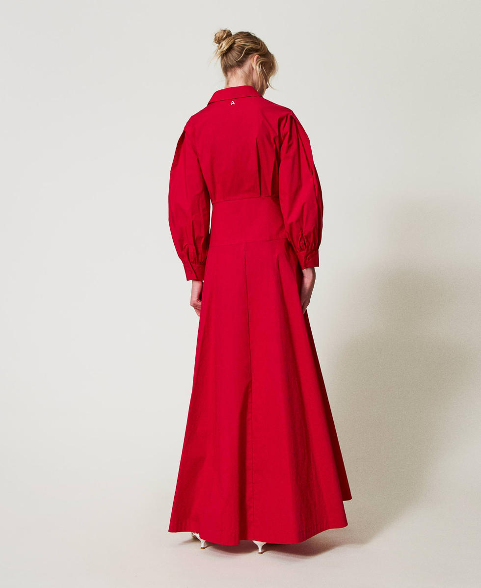 Robe longue chemisier en popeline Love Potion Femme 251AP2306_12120_02