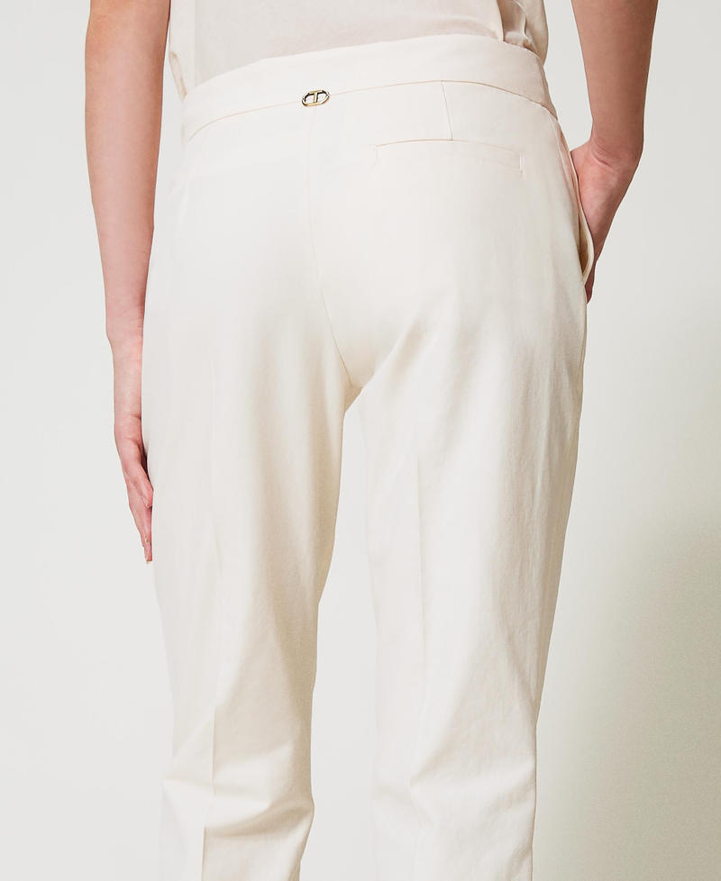Straight cotton-blend gabardine trousers Mother Of Pearl Woman 251TP2211_00059_04