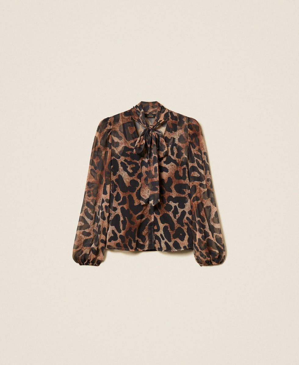 Camisa de gasa animal print Estampado Animal Print Mujer 262AP2210_13683_S0