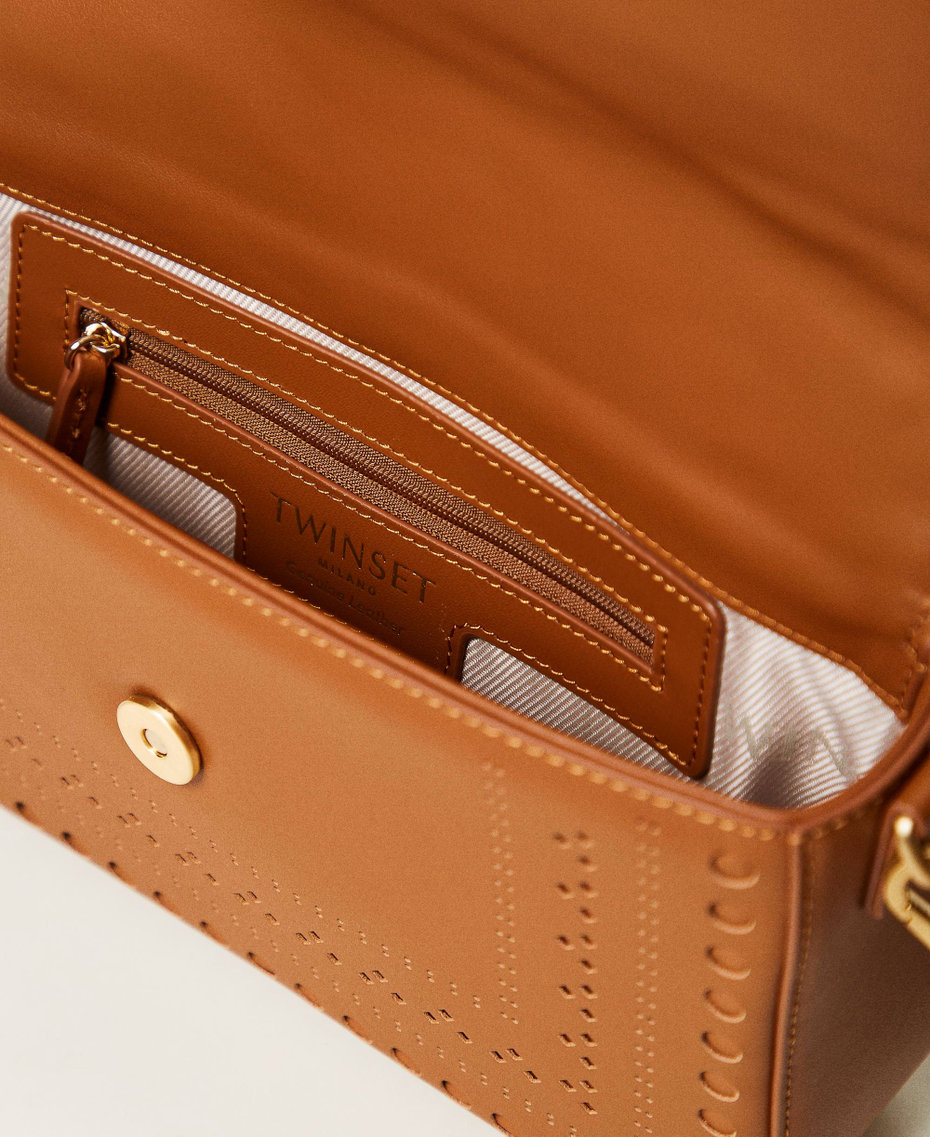 Borsa a tracolla ‘Amie’ in pelle traforata Cuoio Donna 251TD8230_00057_04
