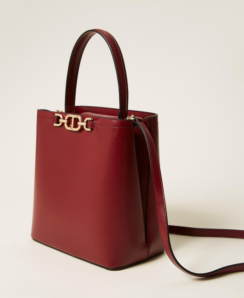 Small 'First Class' bag with Oval T clasp "Wine tasting" Purple Woman 252TB7304_05609_02