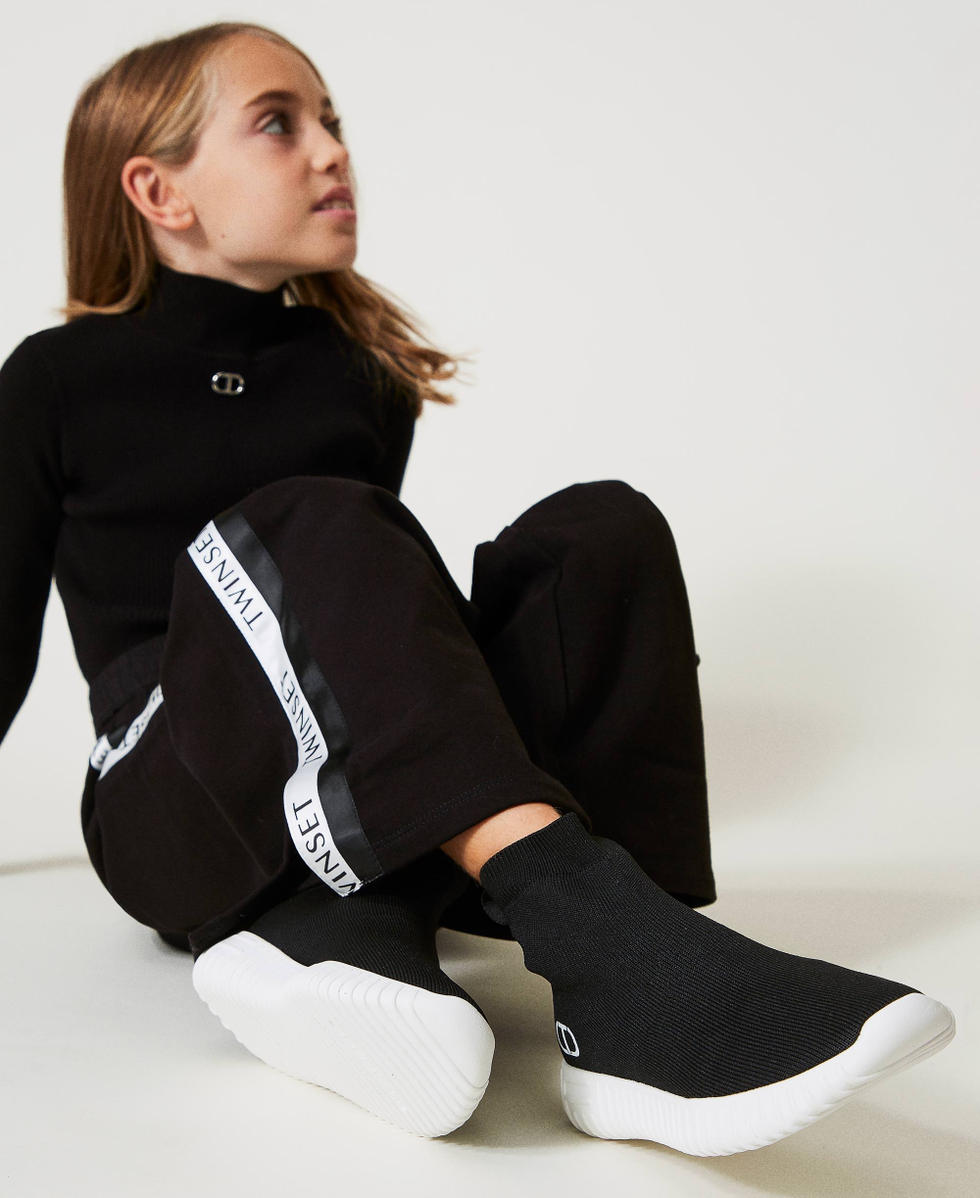 Fessura trainers with Oval T Black Girl 242GCJ01E_00006_S0