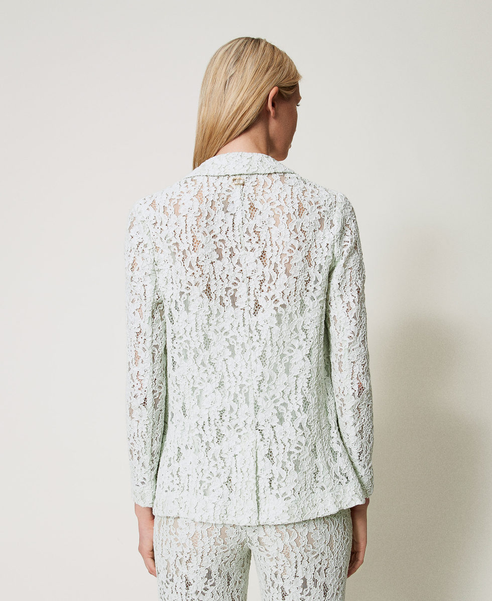 Floral lace blazer Water Green Woman 251TT2012_12371_03