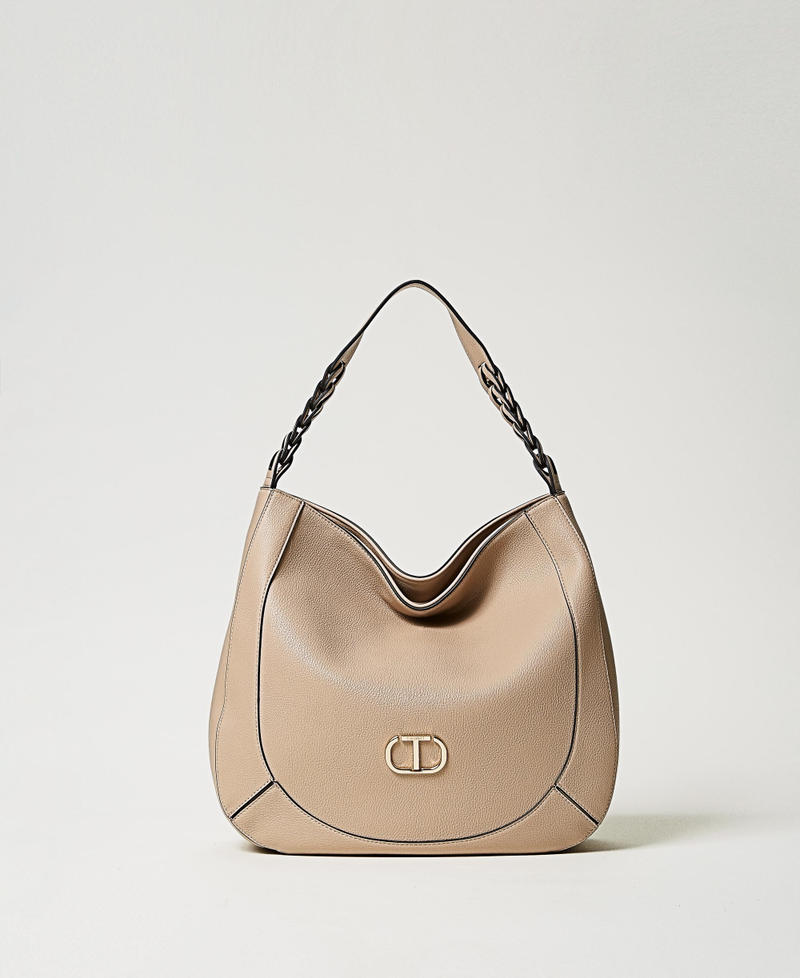 Borsa hobo con intrecci Beige "Rope" Donna 251TB7321_12145_01