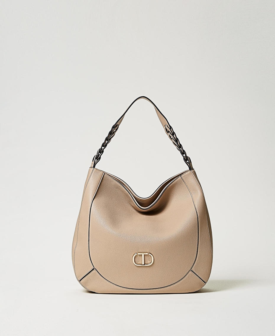 Borsa hobo con intrecci Beige "Rope" Donna 251TB7321_12145_01