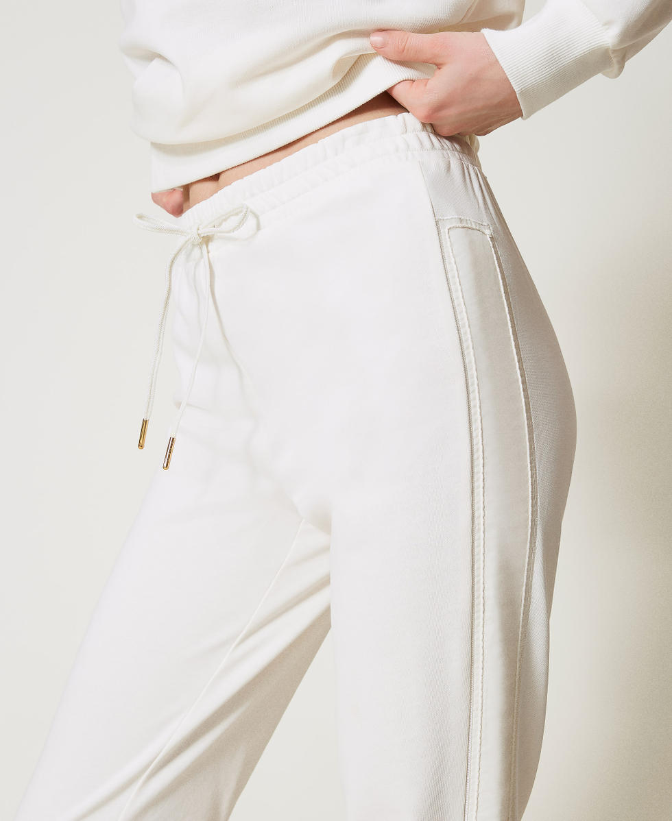 Cigarette trousers with embroidery White Cloud Woman 251LL2HEE_12105_04