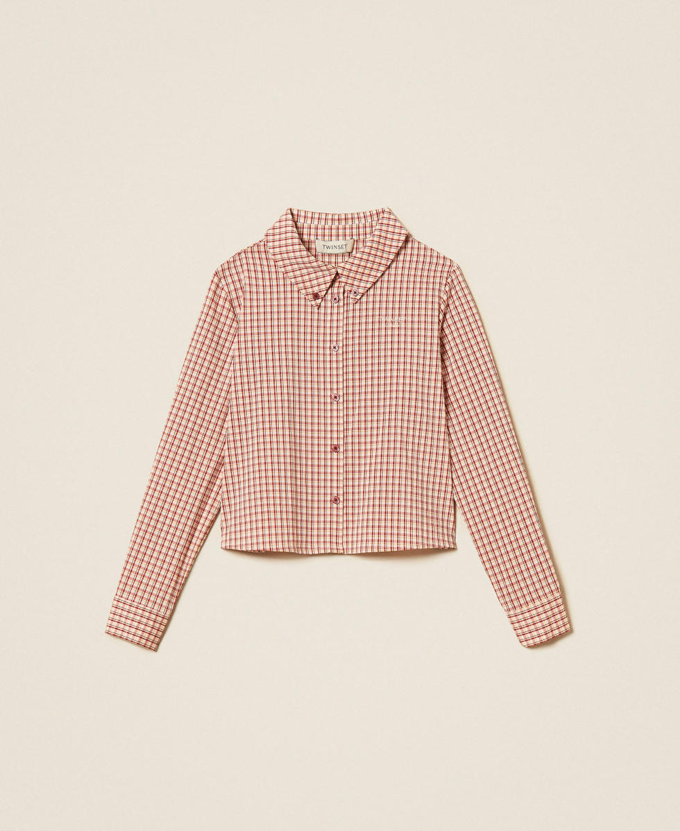 Chemise en popeline &agrave; carreaux