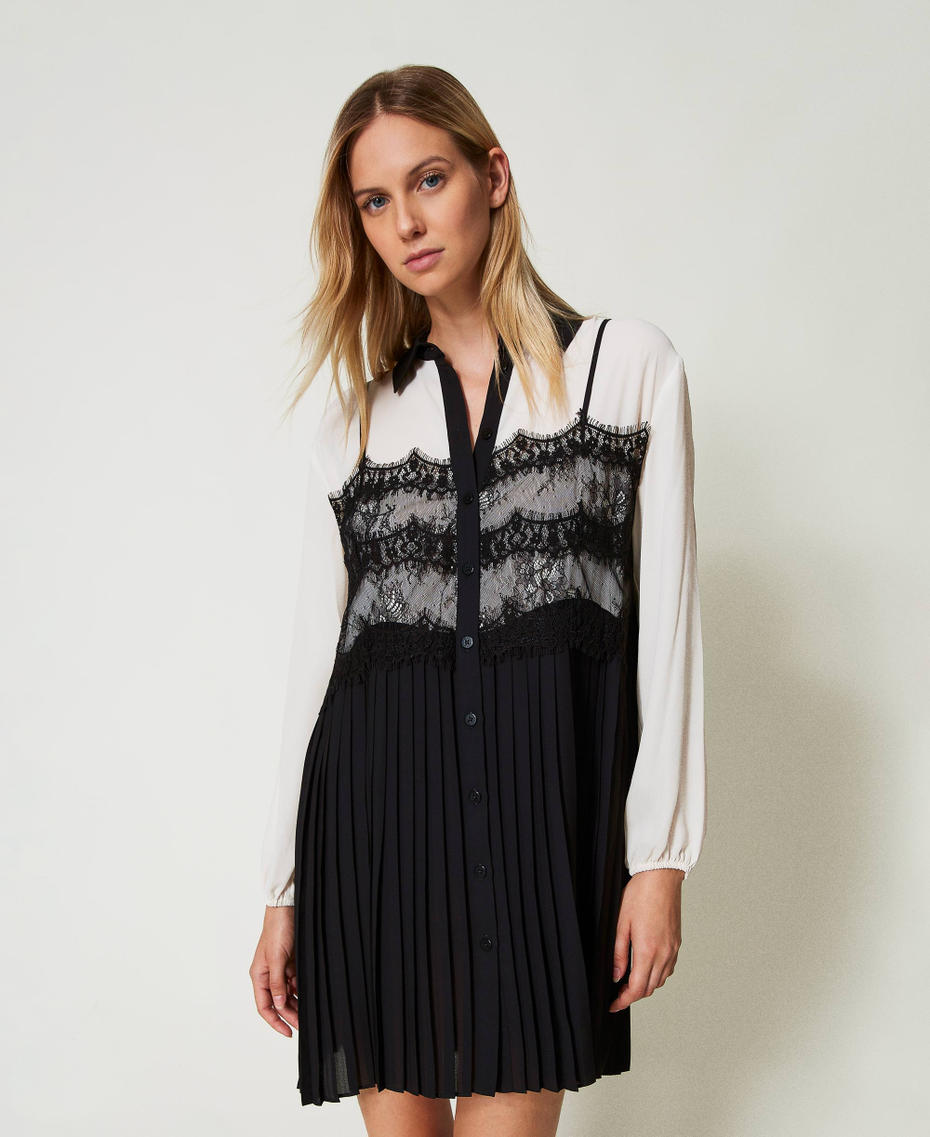 Short georgette shirt dress