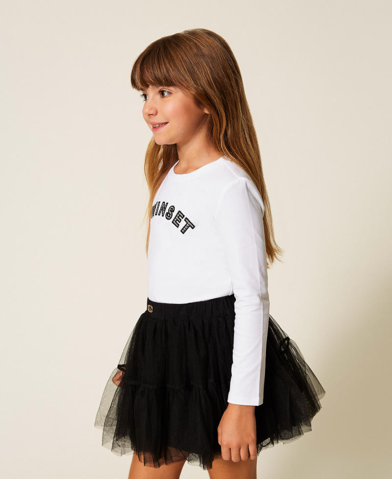 Girls' short tulle skirt Black Girl 252GB2210_00006_02