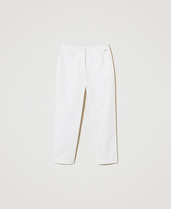 Pantaloni chino in popeline