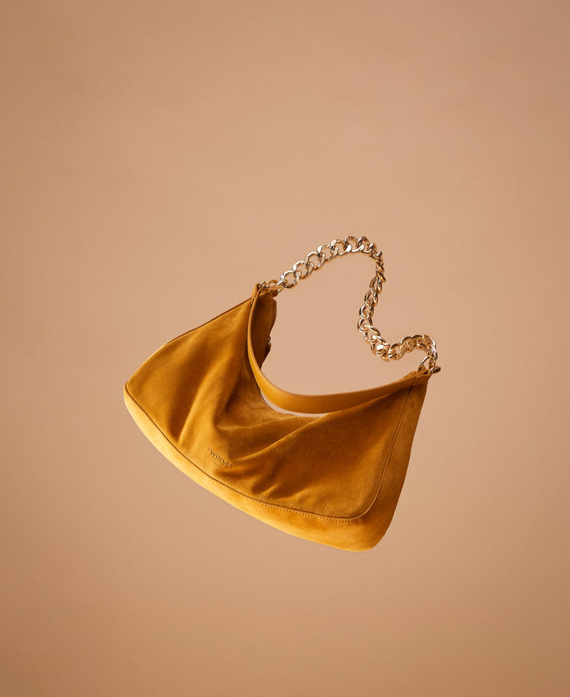 'Liliane' medium suede bag Mustard Yellow Woman 252TB7162_14245_PC