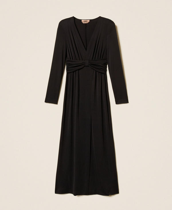 Long dress with draping