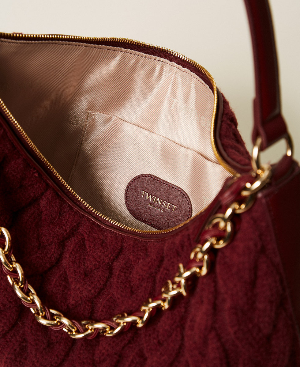 'Liliane' tricot knit bag "Wine tasting" Purple Woman 252TS8AAA_05609_04