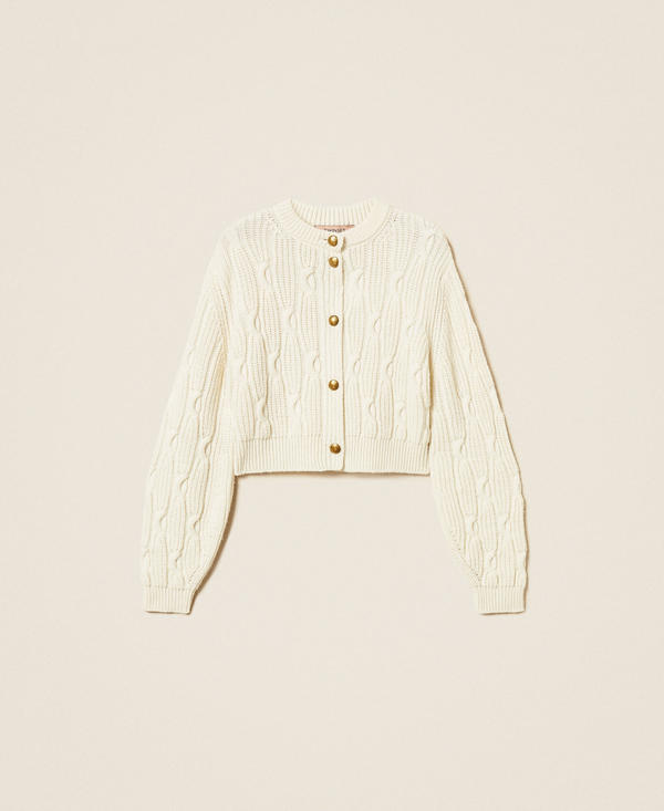 Cropped-Cardigan aus Wollmischung