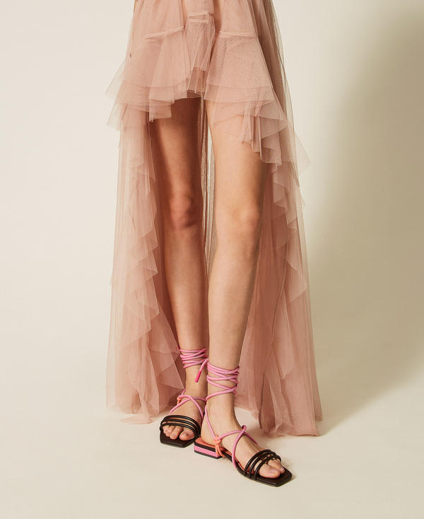 MYFO colour block flat sandals