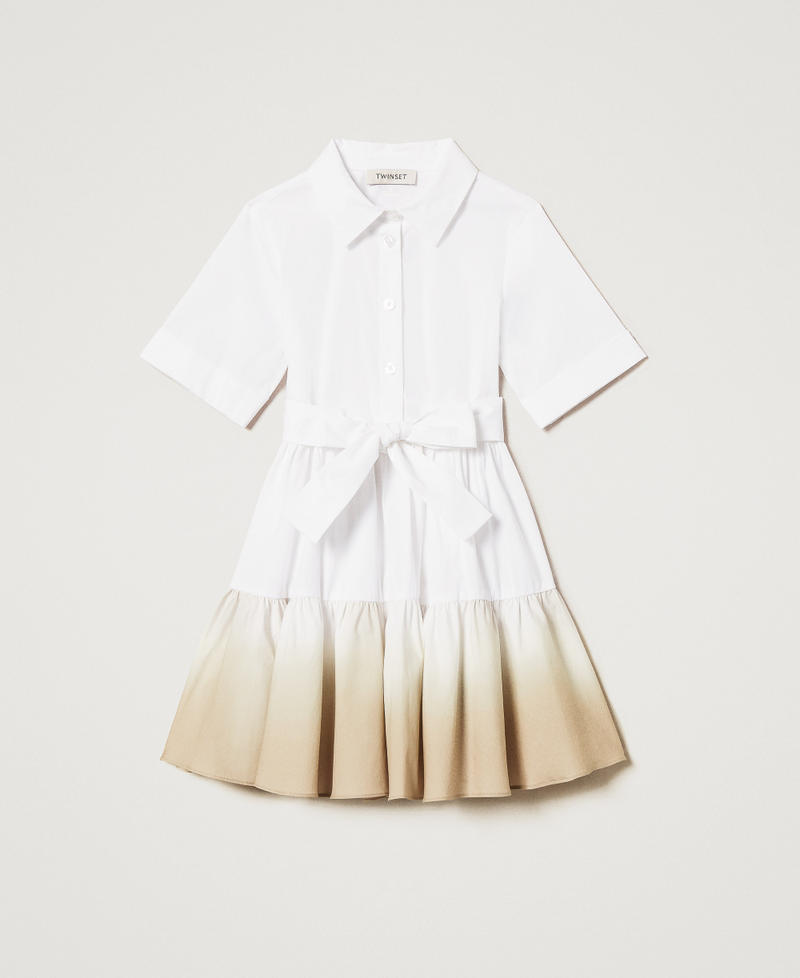 Short tie-dye shirt dress "Ice" White Girl 251GJ2430_00808_S0