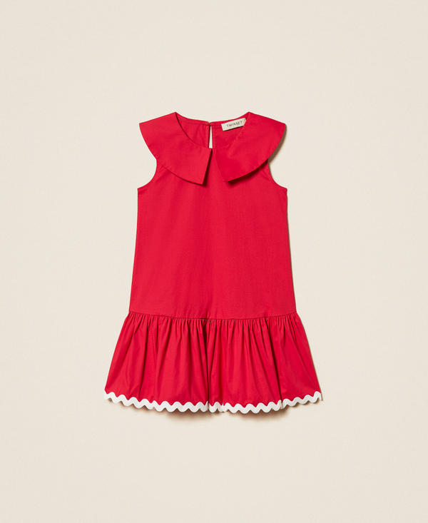 Kurzes Babykleid aus Popeline mit Kragen