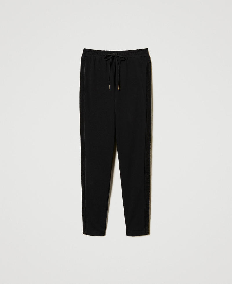 Cigarette trousers with embroidery Black Woman 251LL2HEE_00006_S0
