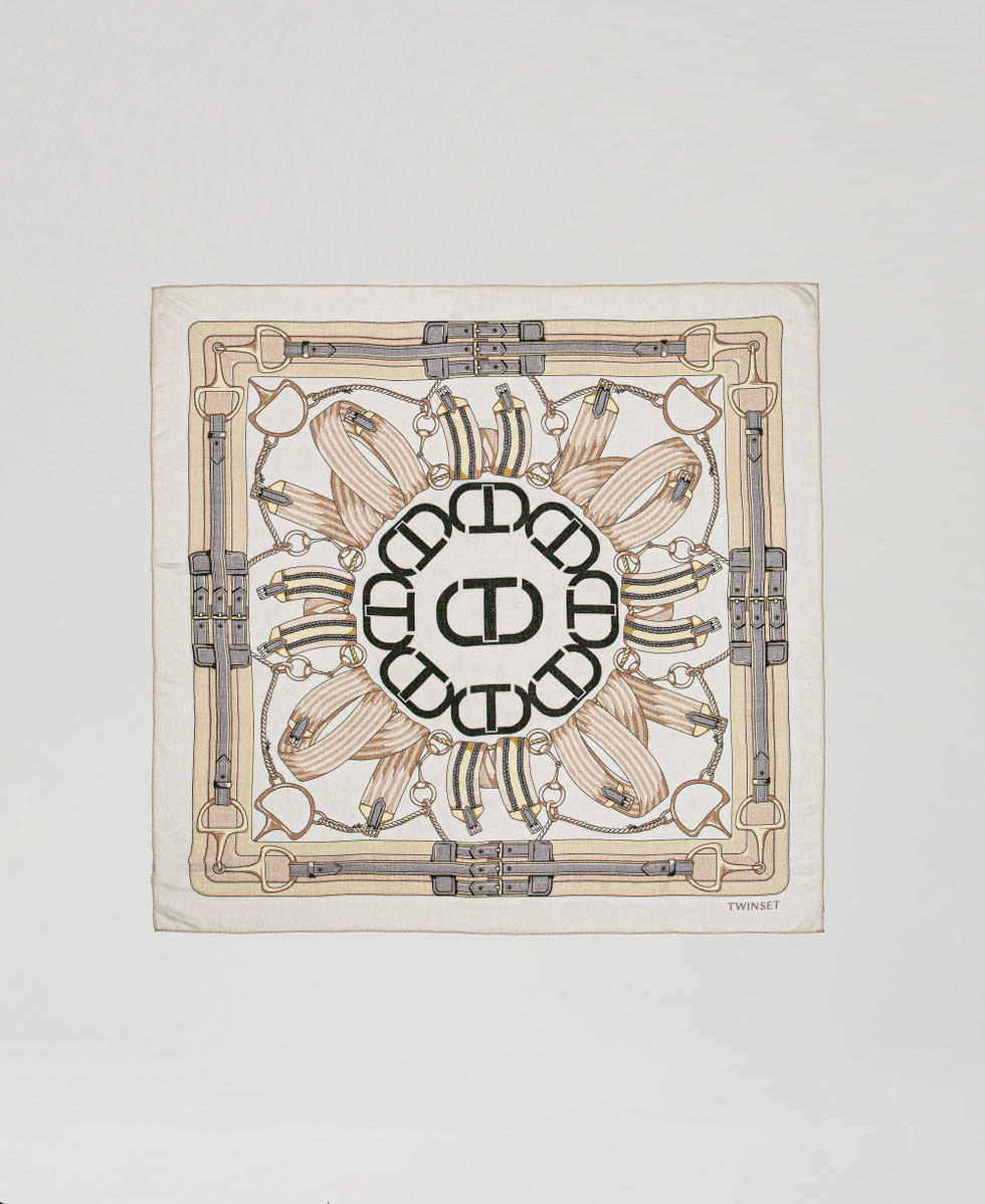 Chain print keffiyeh Snow Clasp Print Woman 251TA4270_12223_05