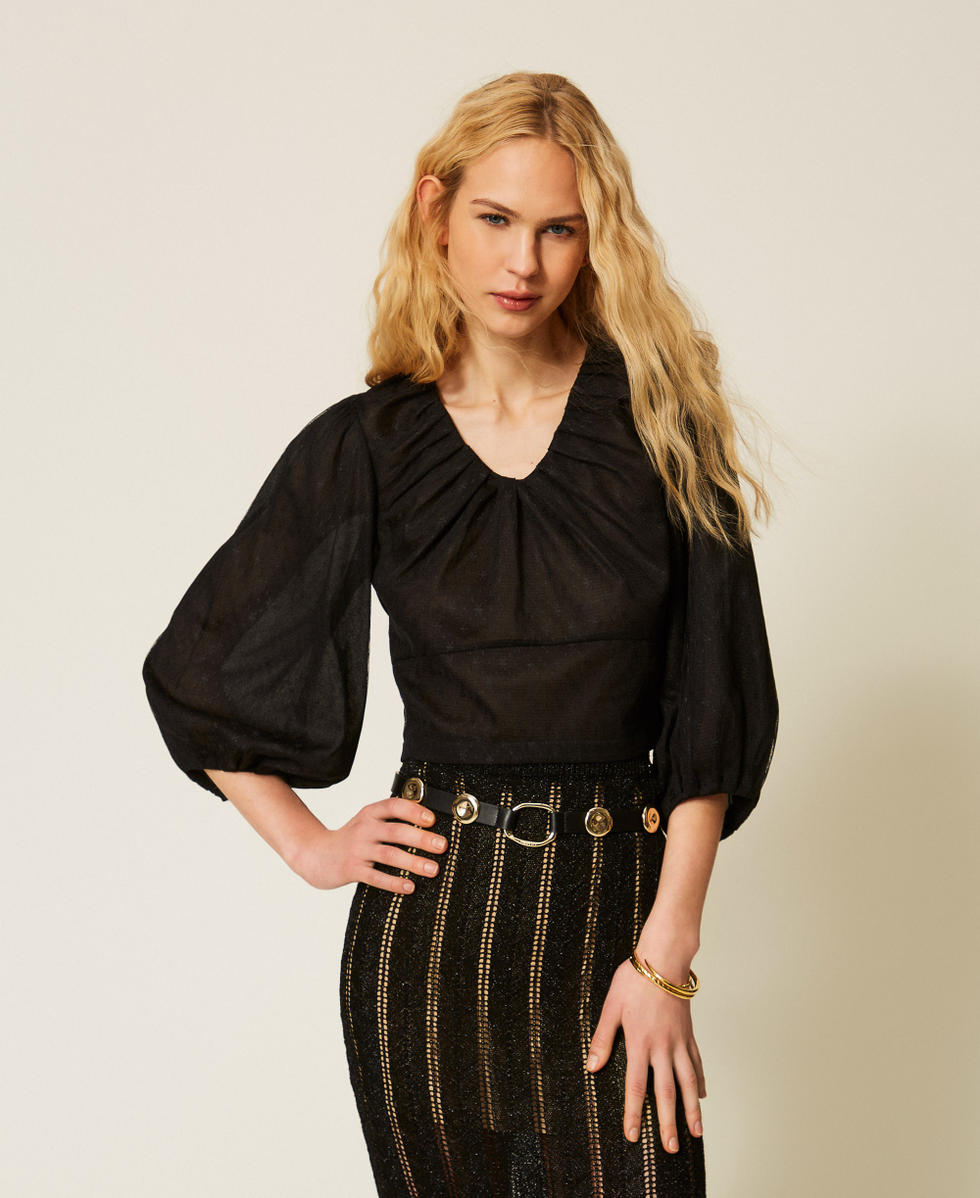 Belt with rings and studs