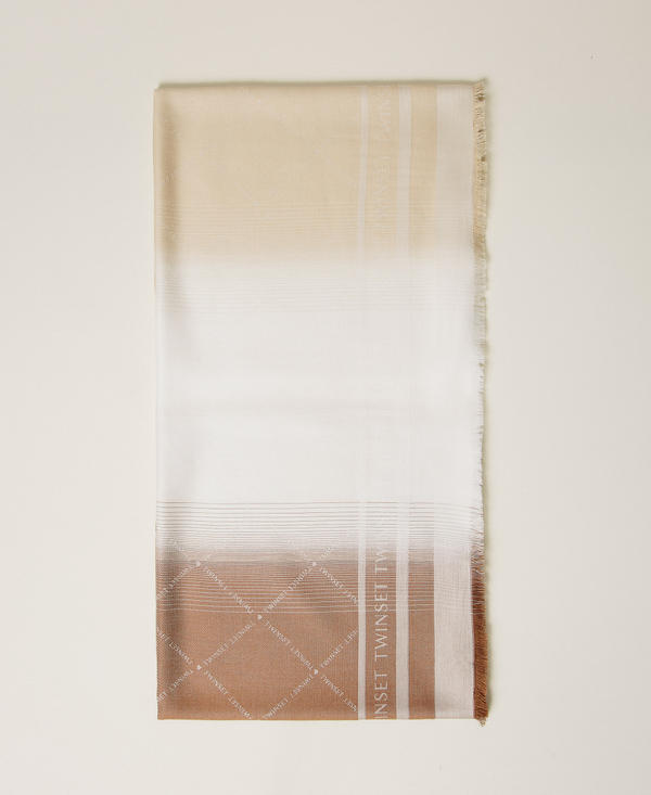 Jacquard keffiyeh with logo