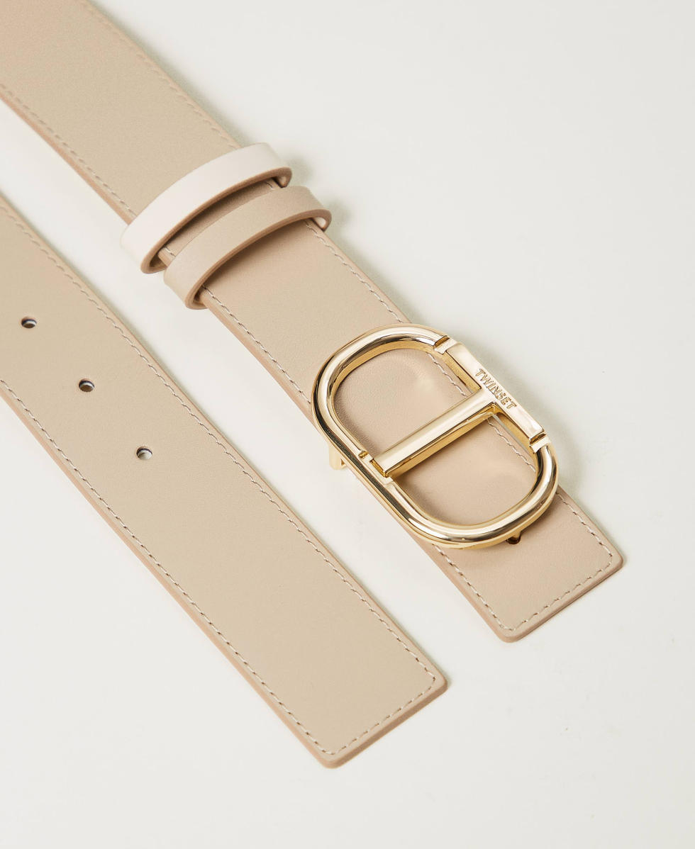 Reversible leather belt