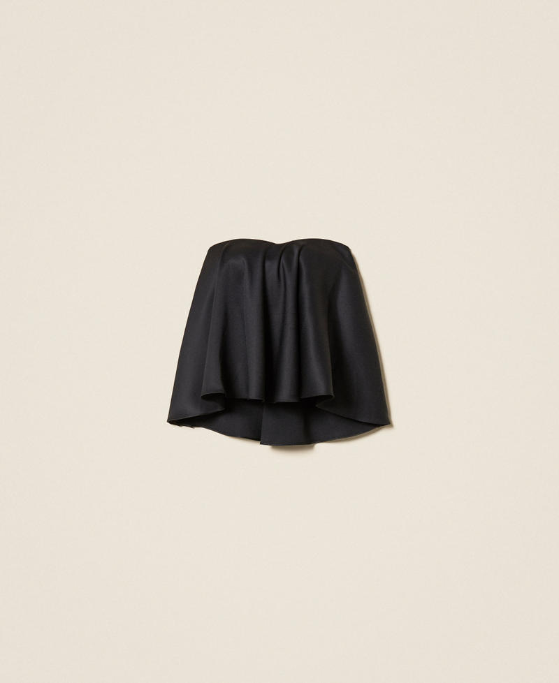 Bustiertop aus Satin Schwarz Frau 261TP2254_00006_S0