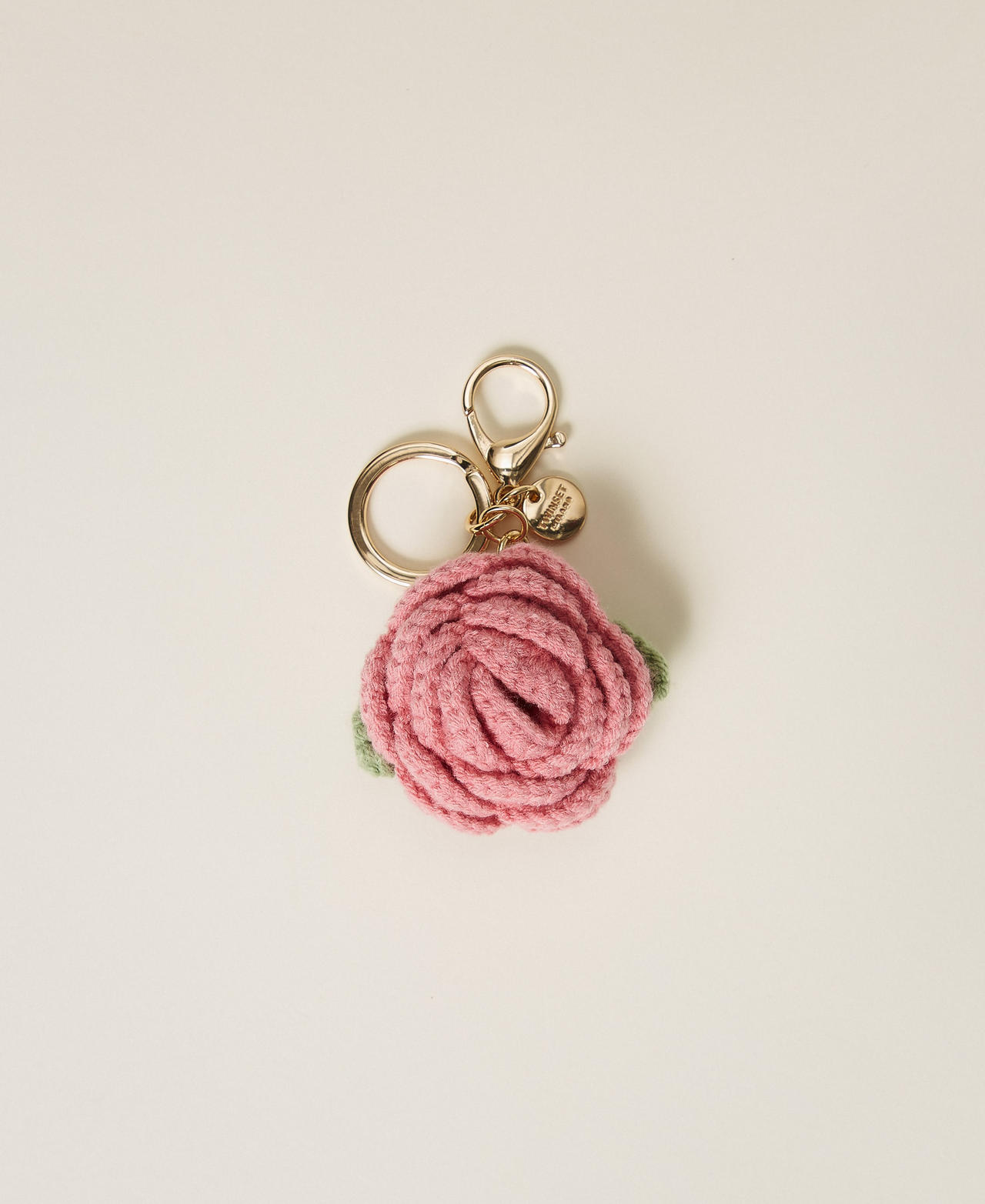 Twinset Porte-clés rose en crochet