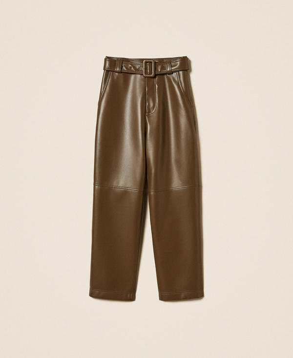 Pantal&oacute;n de efecto piel con cintur&oacute;n
