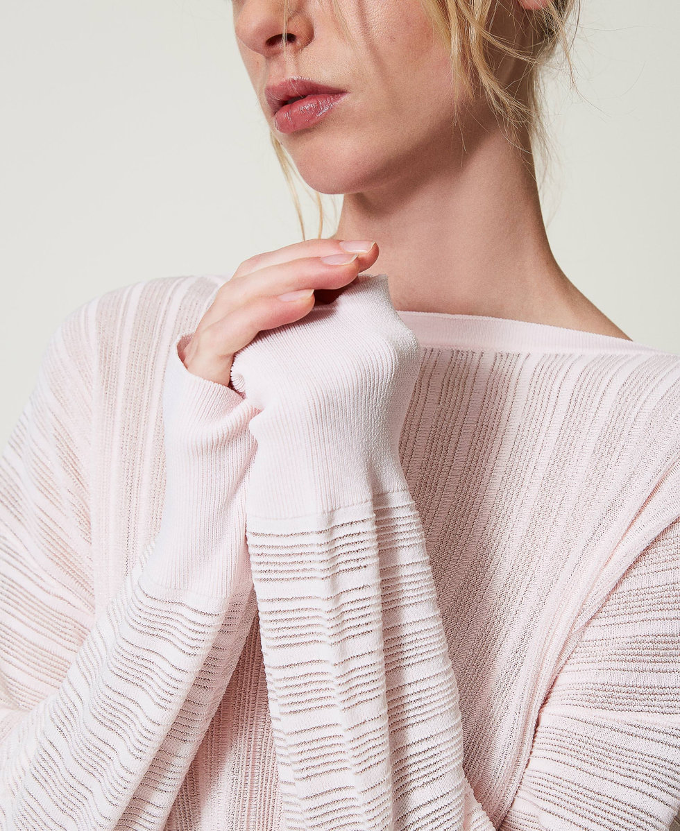 Jumper with kimono sleeves Tender Pink Pink Woman 251AP3050_00619_03