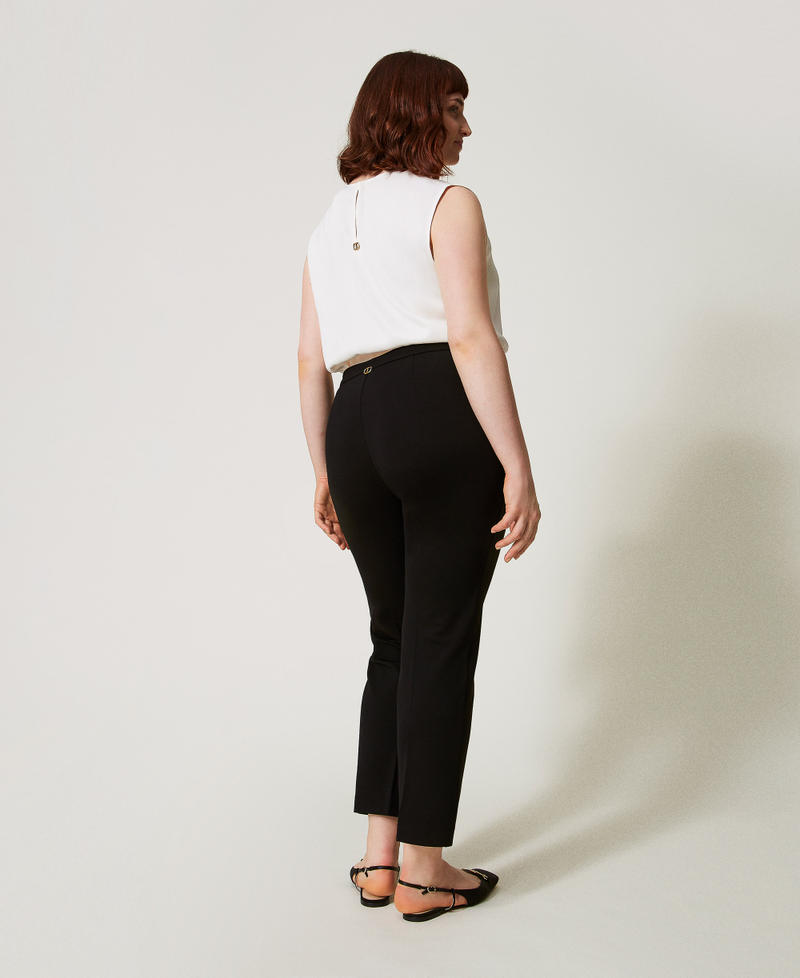 Trousers with jewel buttons Black Woman 251TP2137_00006_03