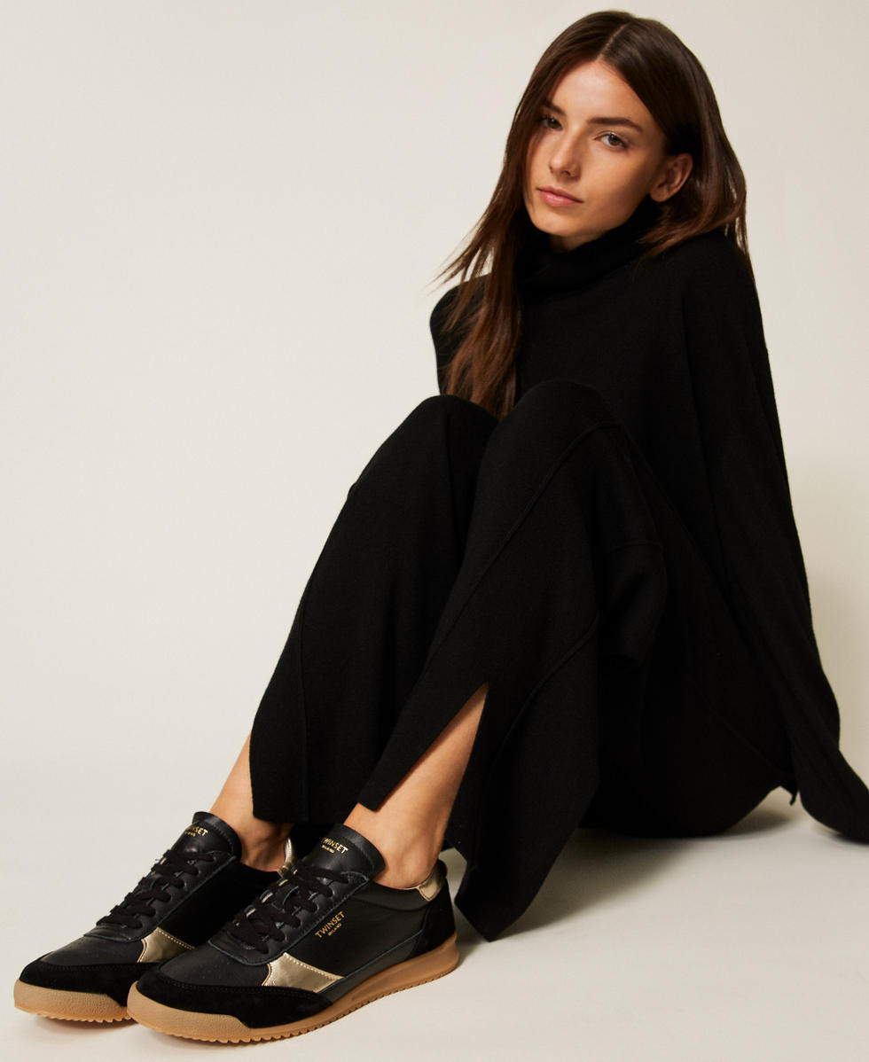 Running trainers with laminated details Black Woman 252TGT022_00006_T0