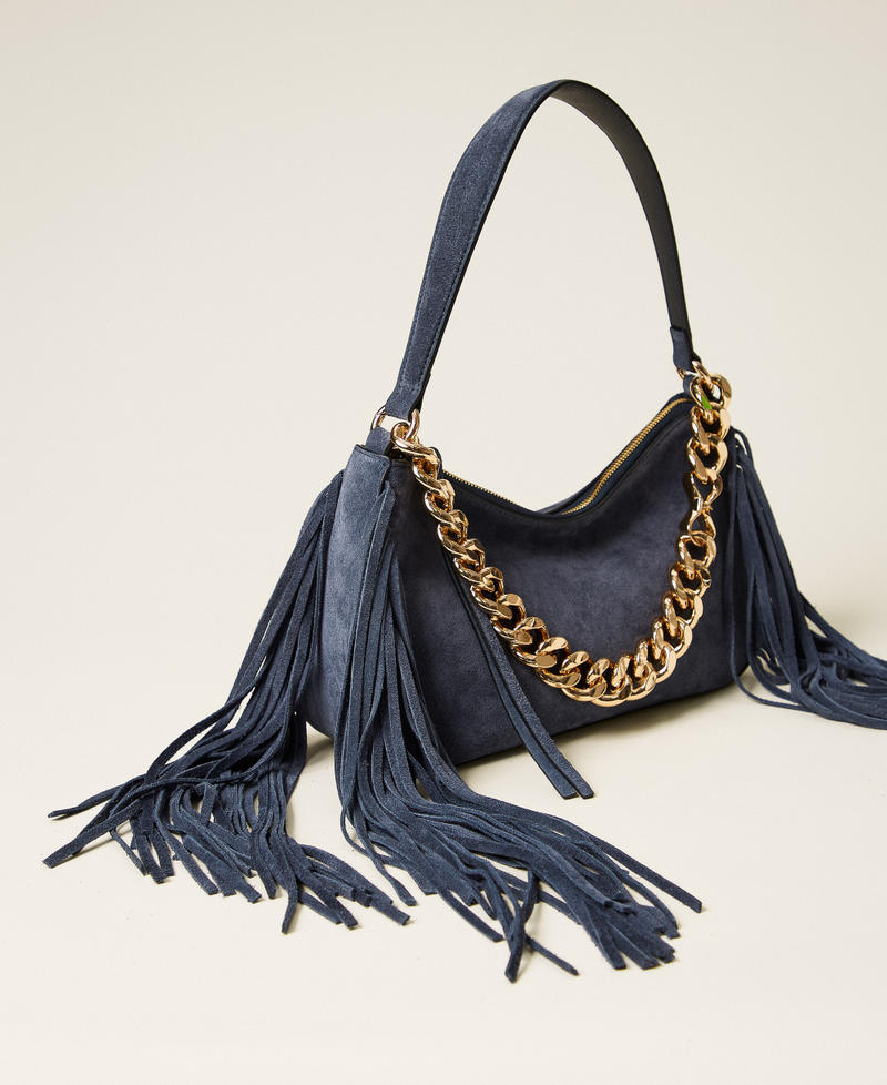'Liliane' small suede bag "True Navy" Blue Woman 261TB7084_05259_02