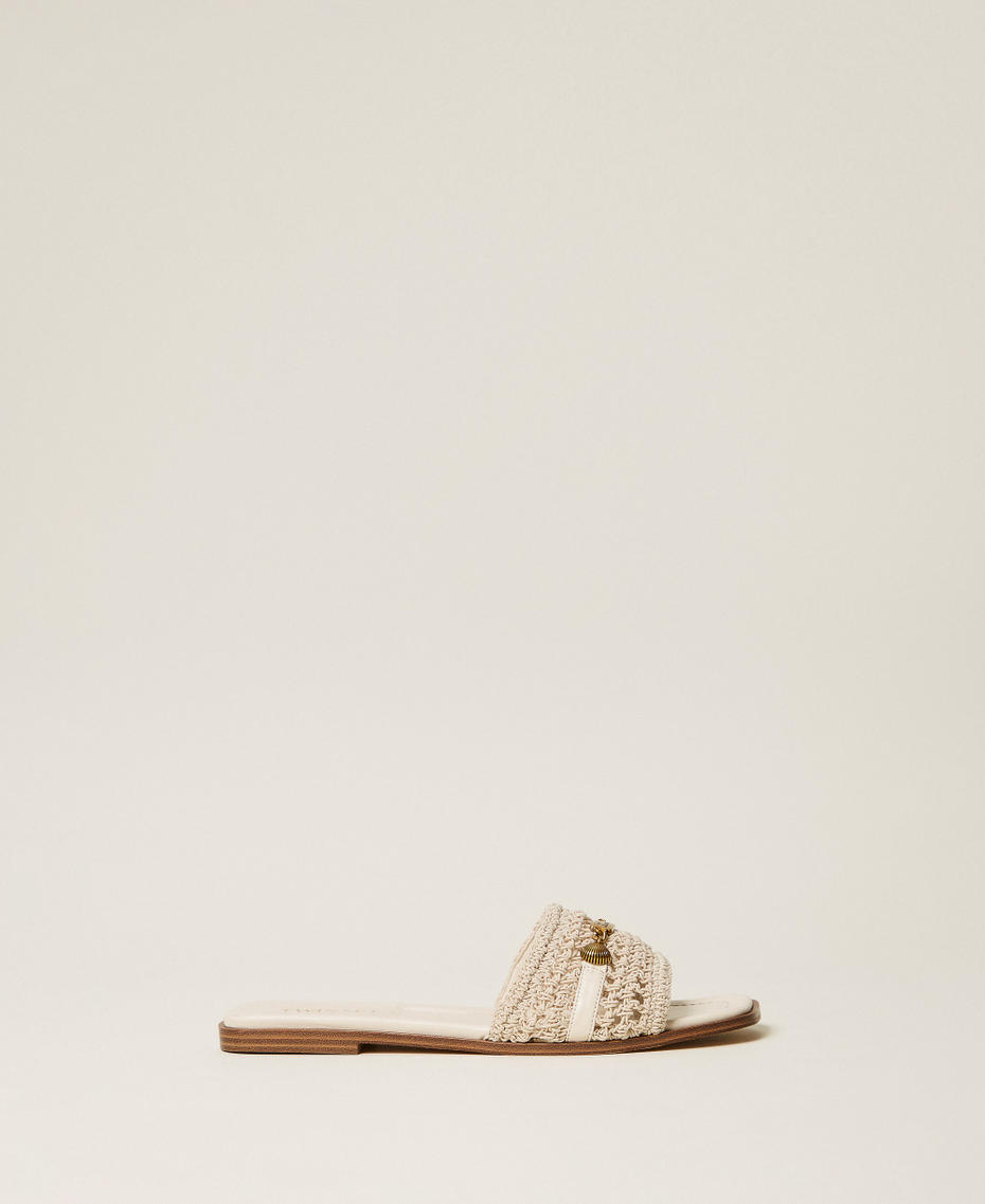 Crochet slides Mother Of Pearl Woman 261TGT044_00059_01