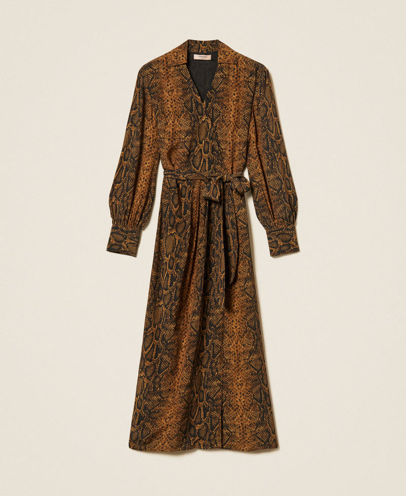 Robe longue avec imprim&eacute; python