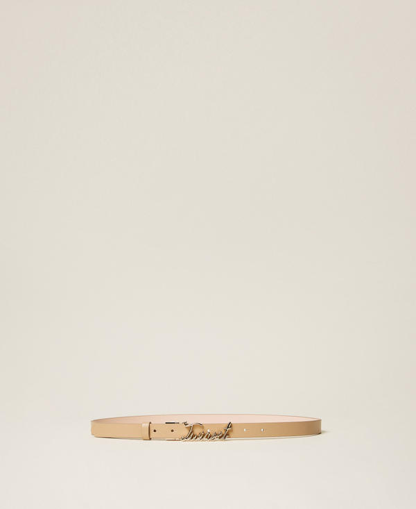 Reversible belt with logo