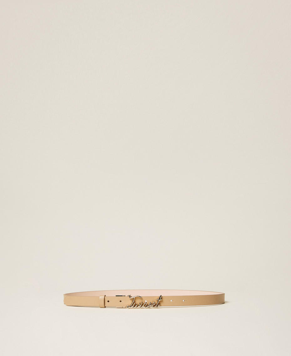Reversible belt with logo Two-tone Delicate Sand/Peach Pink Woman 261TA4160_13344_01
