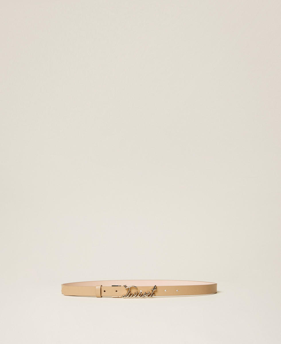 Reversible belt with logo Two-tone Delicate Sand/Peach Pink Woman 261TA4160_13344_01