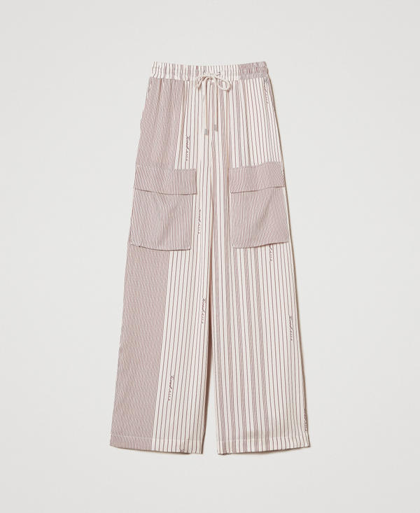 Pantaloni a palazzo in satin