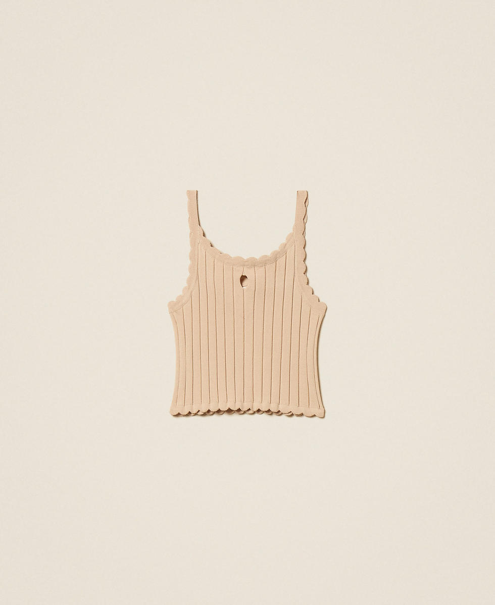 Rib knit cropped top