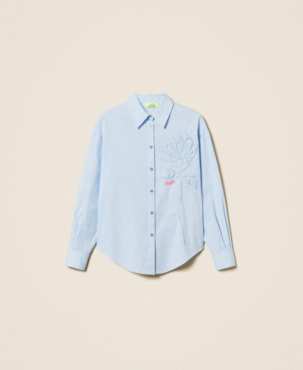 MYFO shirt with embroidered rose