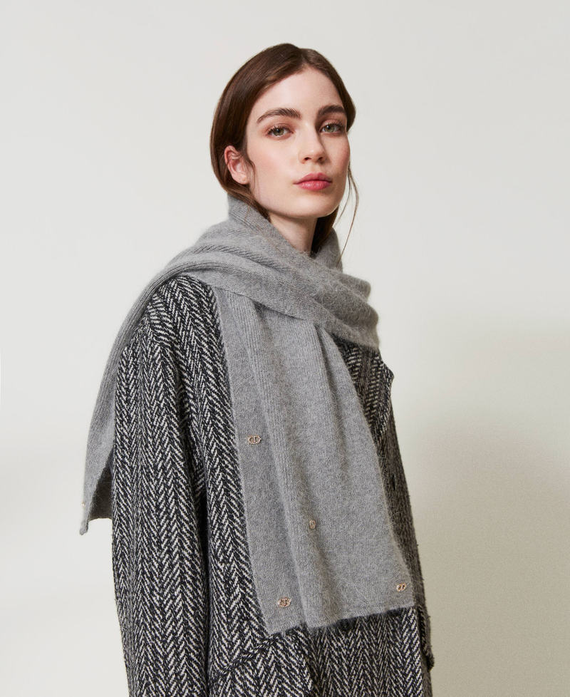 Sciarpa in maglia con Oval T