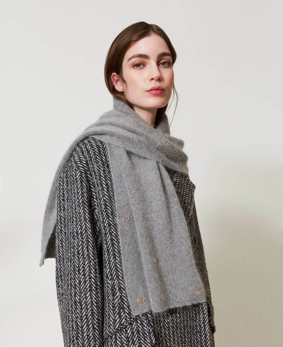 Sciarpa in maglia con Oval T